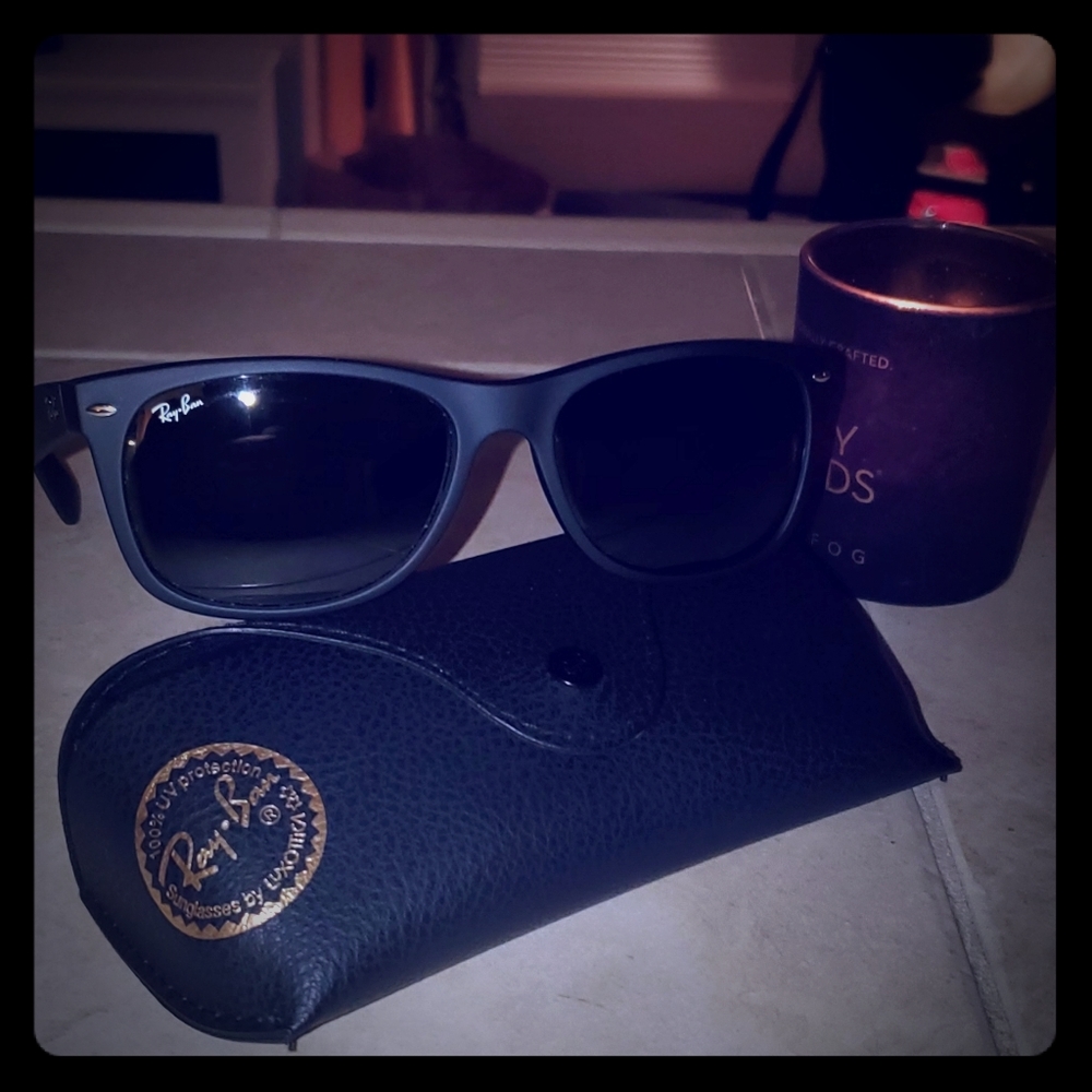 RAY~BAN 2132 NEW WAYFARER 55 ML BLACK RUBBER